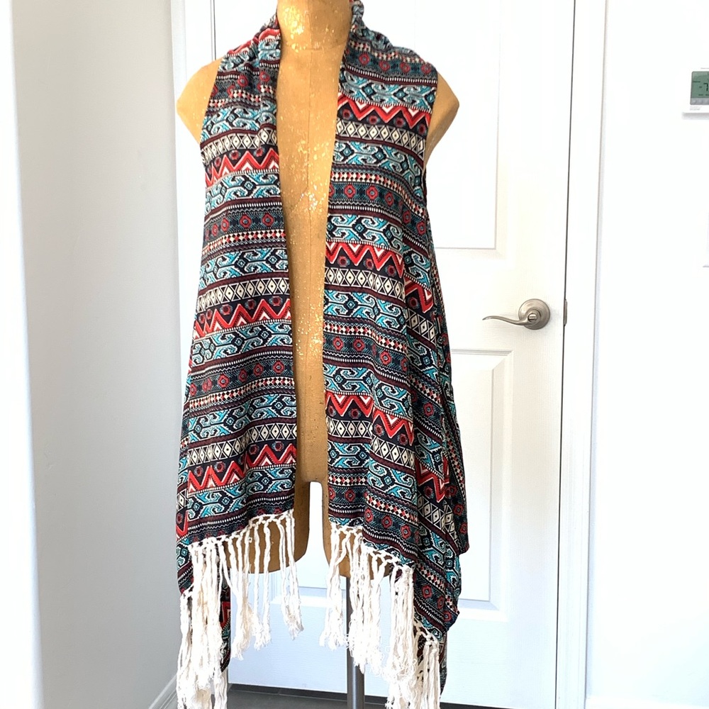 R Cinco Ranch Long Vest - BOHO